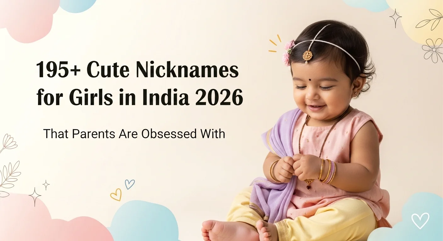 Cute nicknames for girls in India 2026 featuring a sweet Indian baby girl