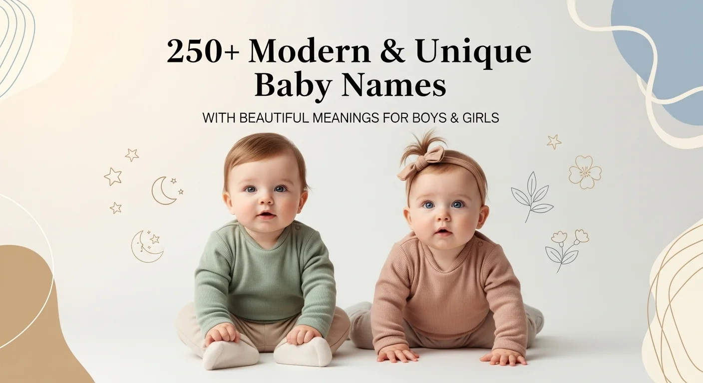 Discover 250+ Modern and Unique Baby Names for Boys & Girls with Meaning